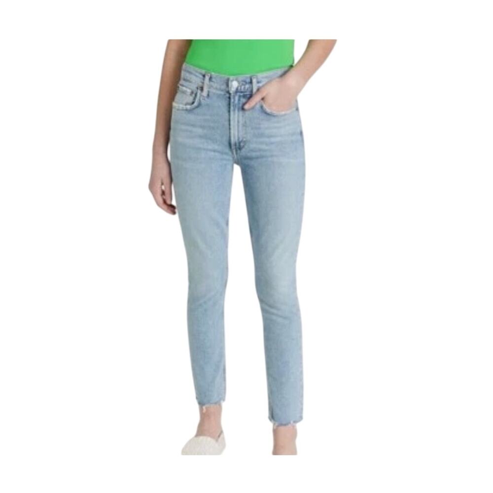 Agolde Womens Ankle 5 Pocket Raw Edge Hem Jeans Size 24